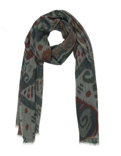 Edler Winterschal mit Ikat-Design