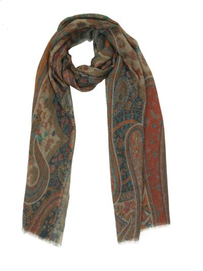 Edler Winterschal mit Paisley-Design