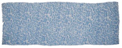 Eleganter Kaschmirschal mit Leopardenmuster Blau/Mint