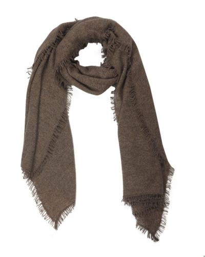 Edler Woll-Kaschmir-Schal in Braun mit Lurex