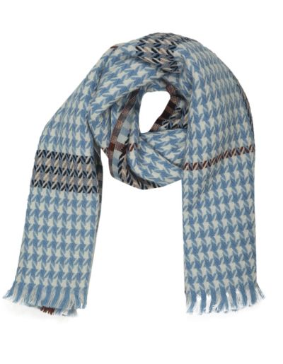 Jacquard gewebter Schal in Sand mit Leopardenmuster