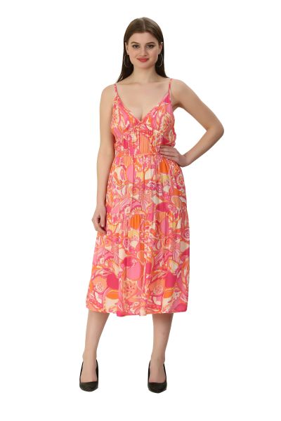 Strap dress with ornament design FP-14172-T
