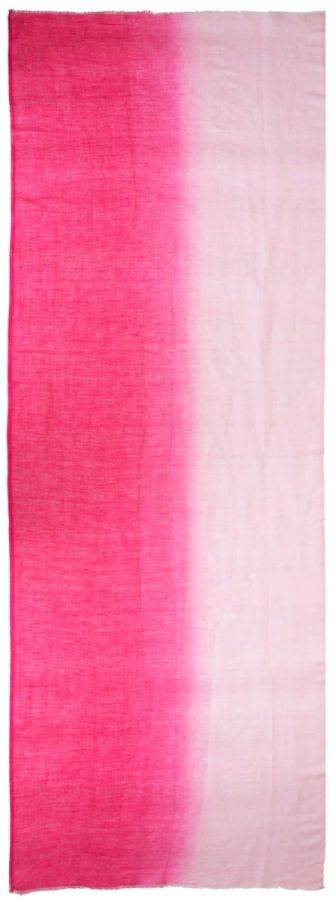 Scarf in natural quality dyed in turqoise and pink