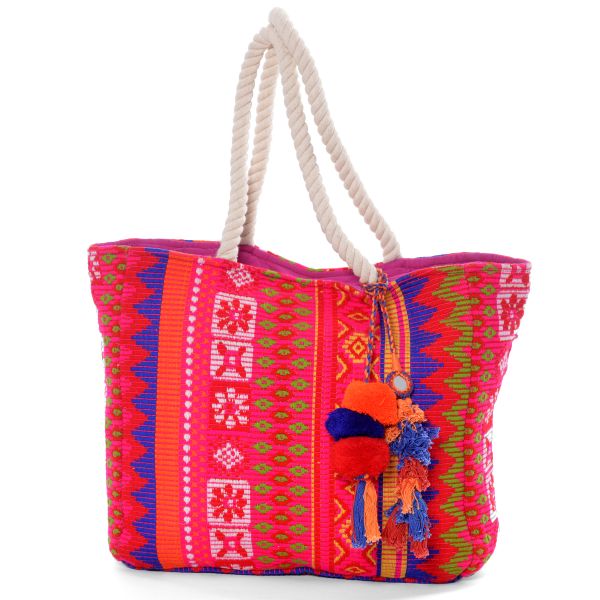 Handbag (shoulder bag) made of cotton-wool blend 