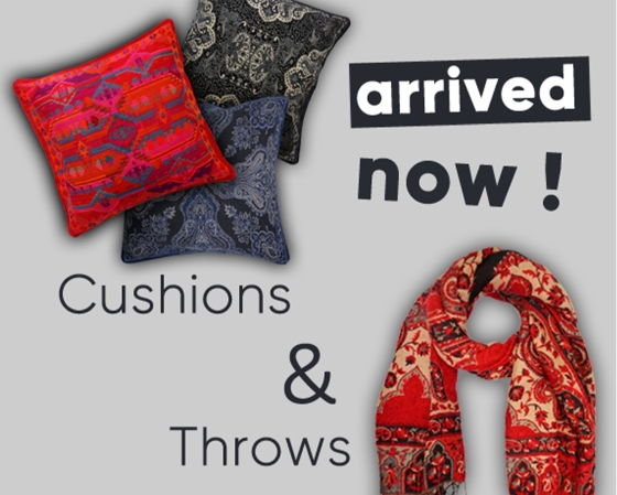 Arrived Now! Cushions, double Bedsheets & Throws!